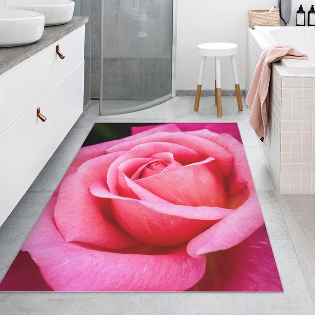 contemporary rugs Pink Rose Flowers Green Backdrop