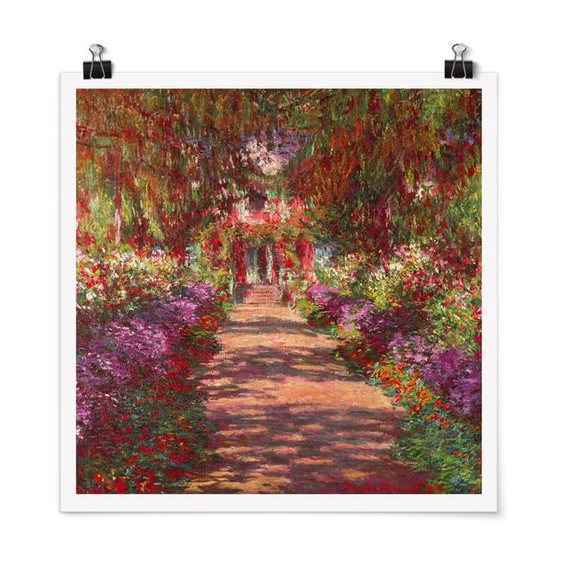 Poster - Claude Monet - Pathway In Monet's Garden At Giverny