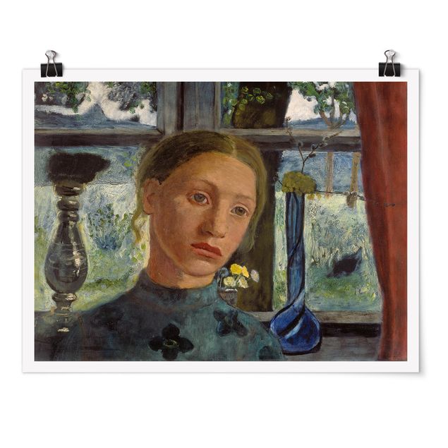 Poster - Paula Modersohn-Becker - Girl'S Head In Front Of A Window