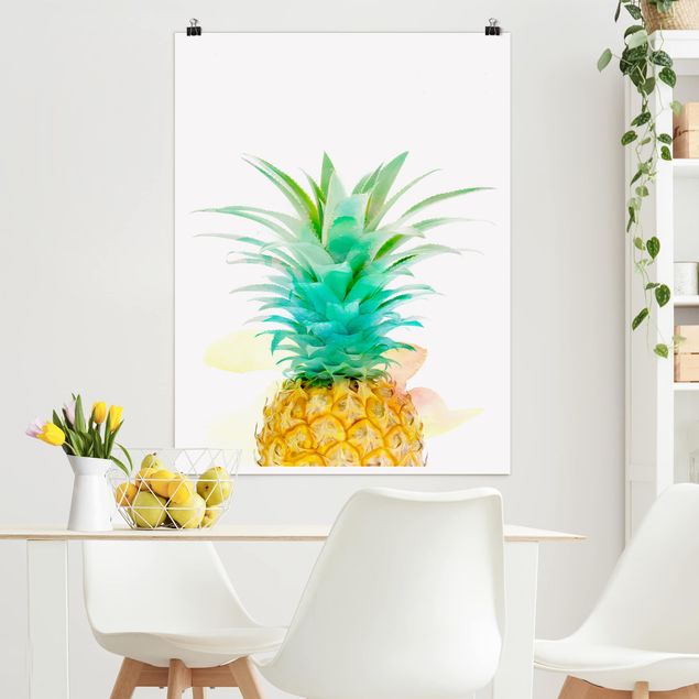Poster kitchen - Pineapple Watercolour