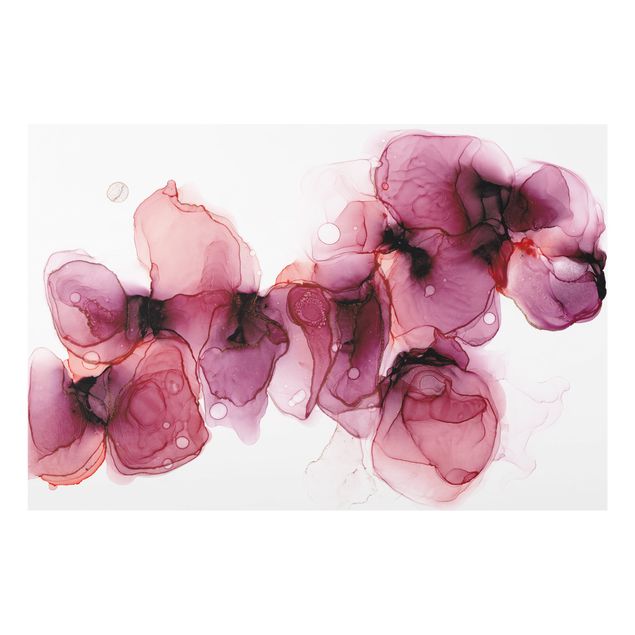 Splashback - Wild Flowers In Purple And Gold - Landscape format 3:2