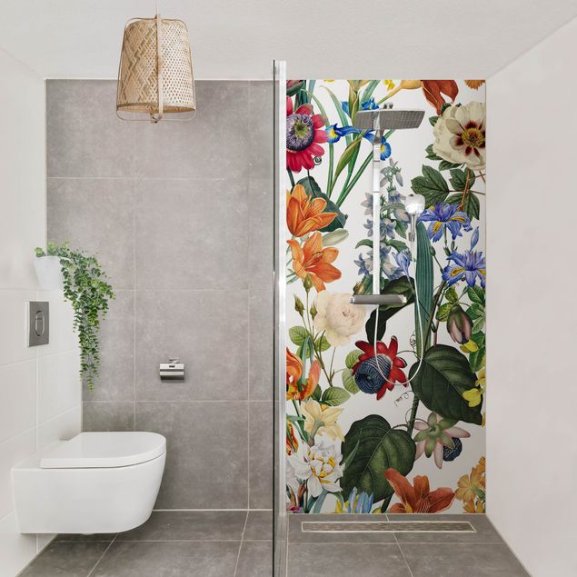 Shower panels Colourful Magnificent Flowers