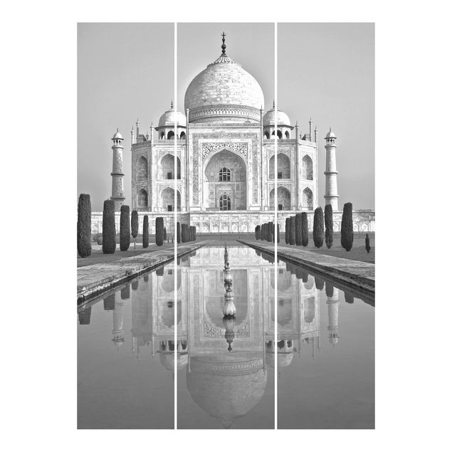 Sliding panel curtains set - Taj Mahal With Garden