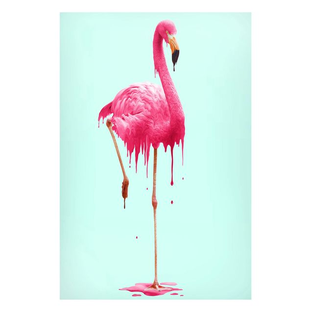 Magnetic memo board - Melting Flamingo