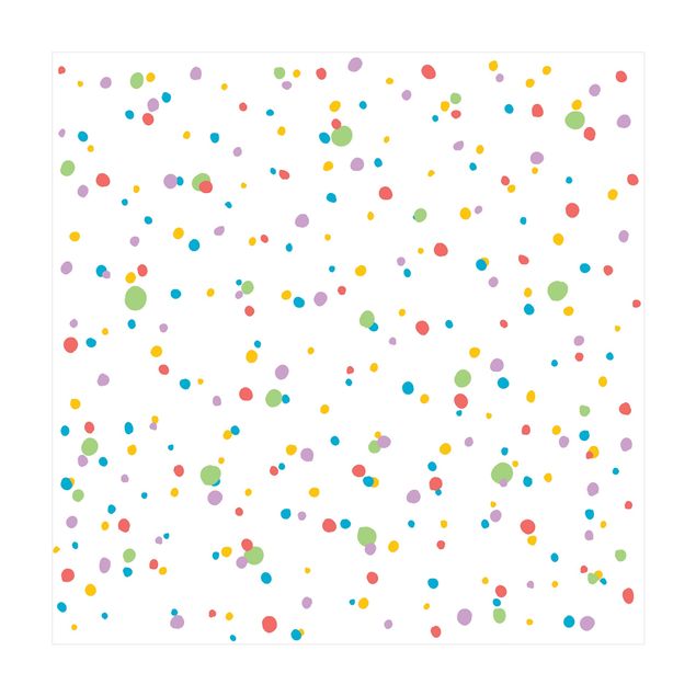 large floor mat Drawn Little Dots Colourful