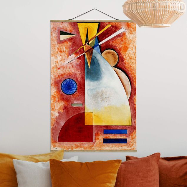 Fabric print with poster hangers - Wassily Kandinsky - In One Another