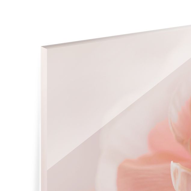 Splashback - Focus On Light Pink Flower - Panorama 5:2