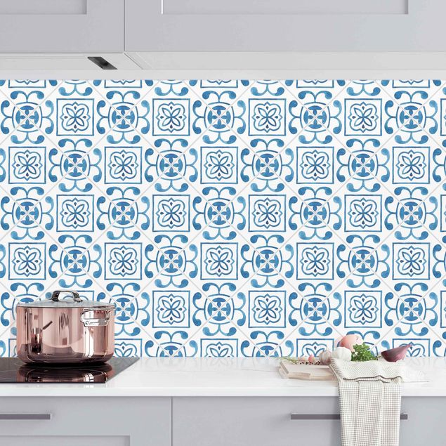 Kitchen splashback patterns Watercolour Tiles - Lagos