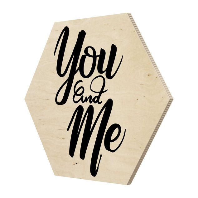 Wooden hexagon - You And Me