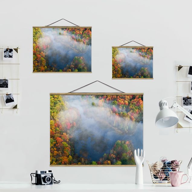 Fabric print with poster hangers - Aerial View - Autumn Symphony