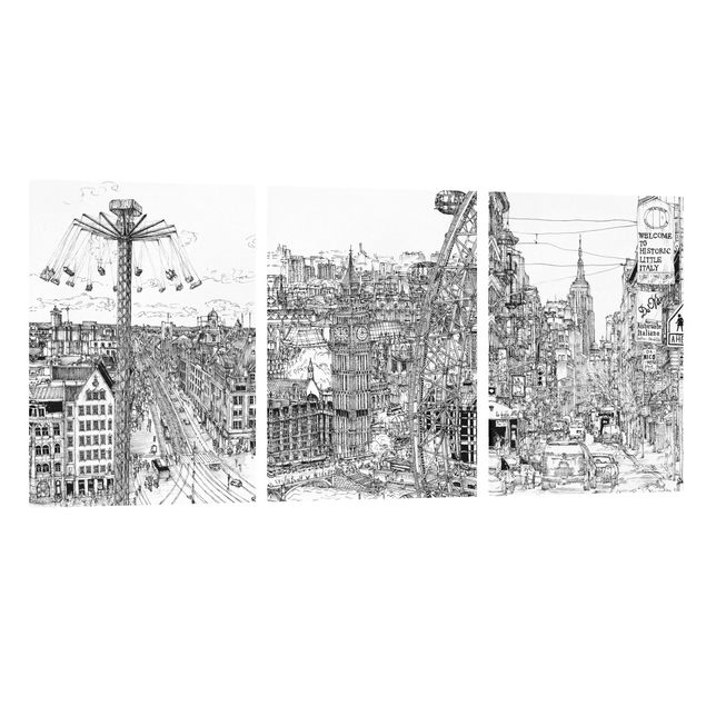 Print on canvas - City Study Set II