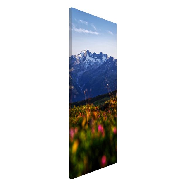 Magnetic memo board - Flowering Meadow In The Mountains