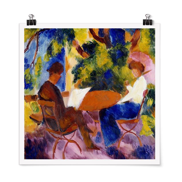 Poster - August Macke - Couple At The Garden Table