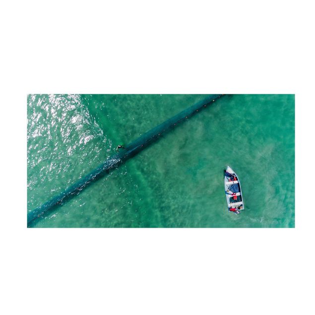 Turquoise rugs Aerial Image - Fishermen