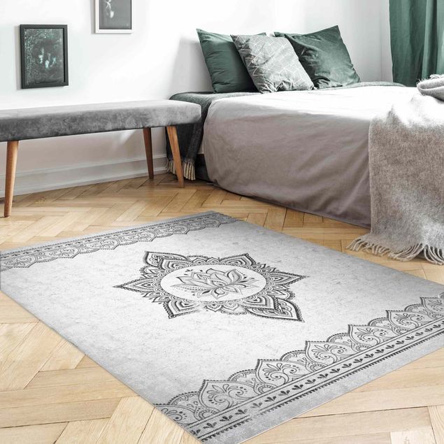 Modern rugs Mandala Lotus Concrete Look