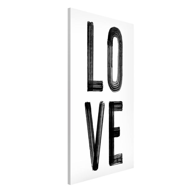 Magnetic memo board - Love Typography in Black