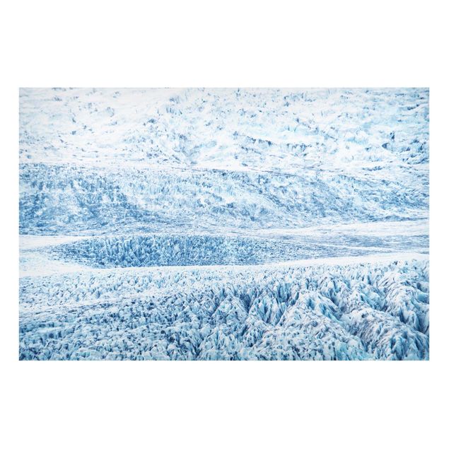 Magnetic memo board - Icelandic Glacier Pattern