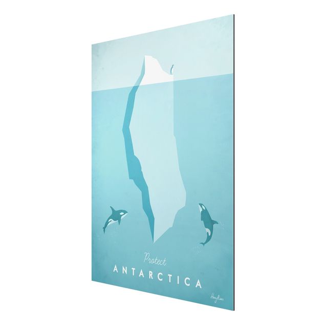 Print on aluminium - Travel Poster - Antarctica