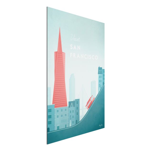 Aluminium dibond Travel Poster - San Francisco
