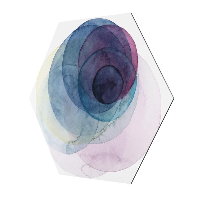 Alu-Dibond hexagon - Big Bang - Purple