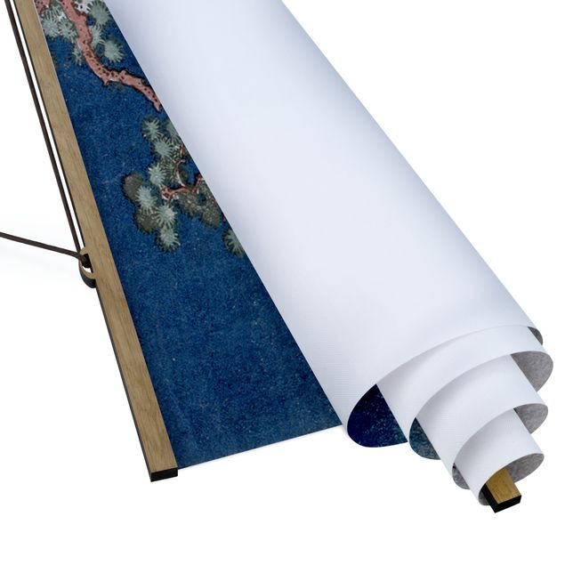 Fabric print with poster hangers - Katsushika Hokusai - The Poet Rihaku