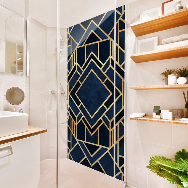 Shower wall cladding - Art Deco Gold