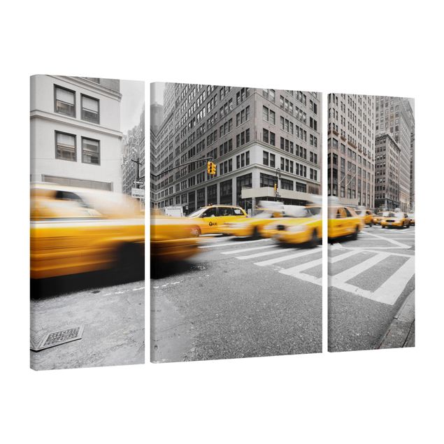 Print on canvas 3 parts - Bustling New York