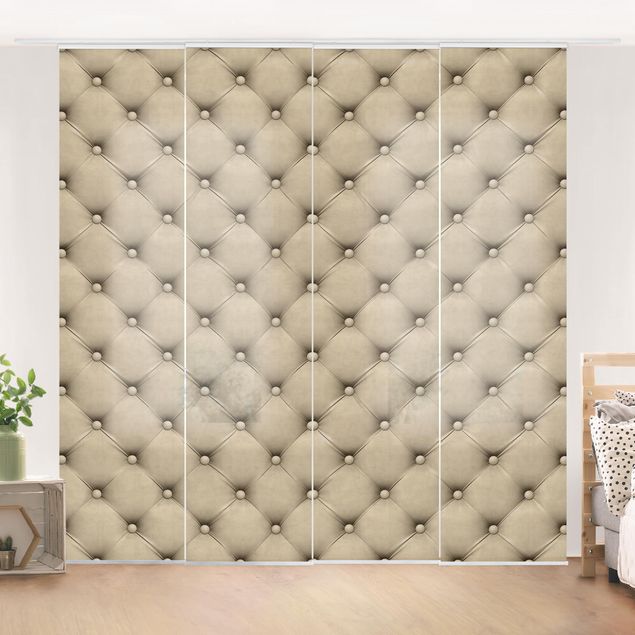 Sliding panel curtains set - Upholstery Beige
