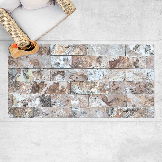 outdoor balcony rug Natural Marble Stone Wall