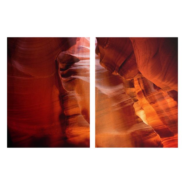 Print on canvas 2 parts - Light Beam In Antelope Canyon