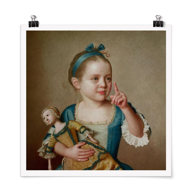 Poster - Jean Etienne Liotard - Girl With Doll