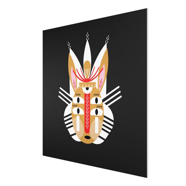 Print on forex - Collage Ethno Mask - Rabbit