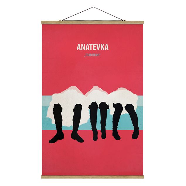 Fabric print with poster hangers - Film Poster Anatevka II