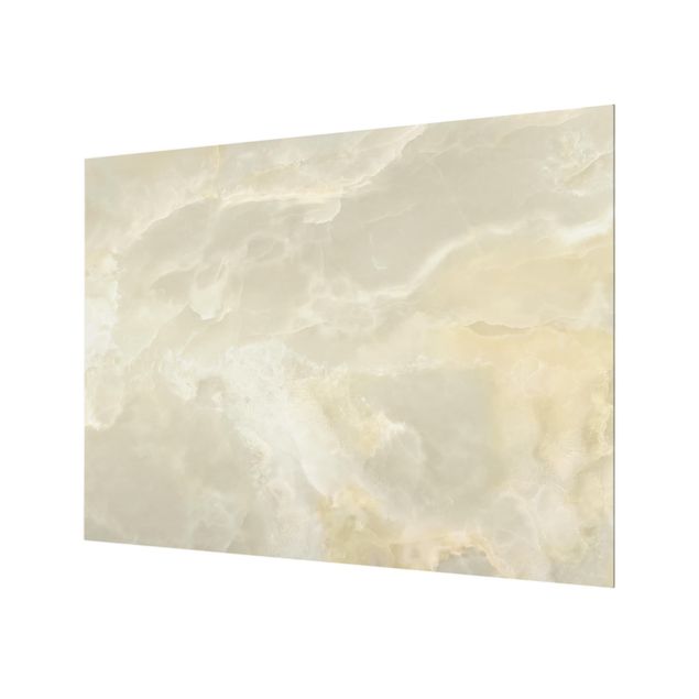 Glass Splashback - Onyx Marble Cream - Landscape 3:4
