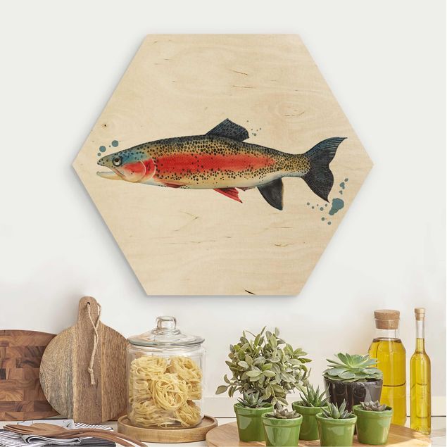 Wooden hexagon - Color Catch - Trout