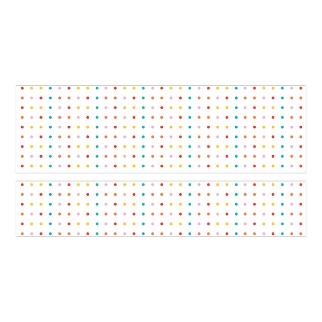 Adhesive film for furniture IKEA - Malm bed 140x200cm - No.UL748 Little Dots