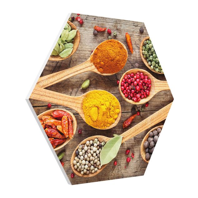 Forex hexagon - Spices On Wooden Spoon