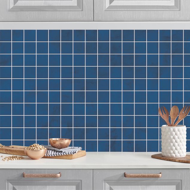 Splashback tiles Mosaic Concrete Tiles - Blue