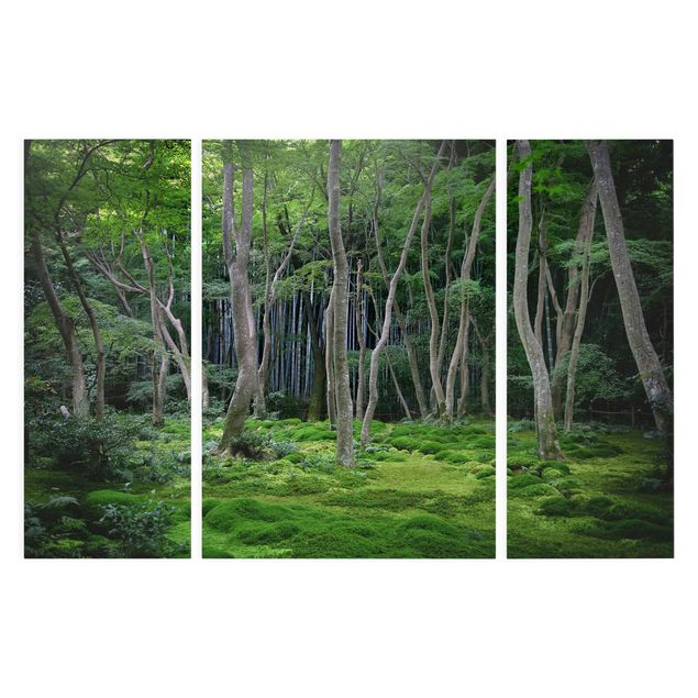 Print on canvas 3 parts - Japanese Forest