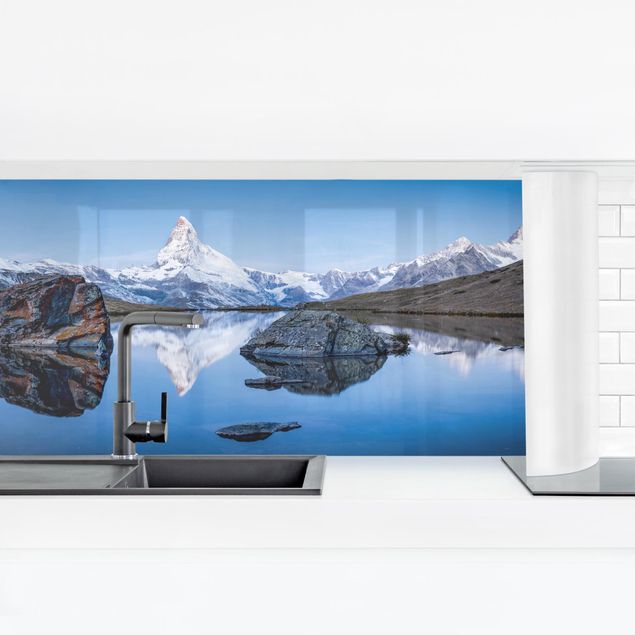 Kitchen wall cladding - Stellisee Lake In Front Of The Matterhorn