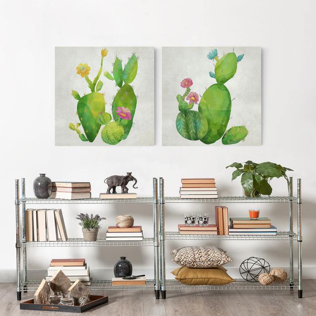 Print on canvas - Cactus Family Set I