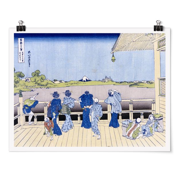 Poster - Katsushika Hokusai - The Sazai Hall in the Rakanji Temple