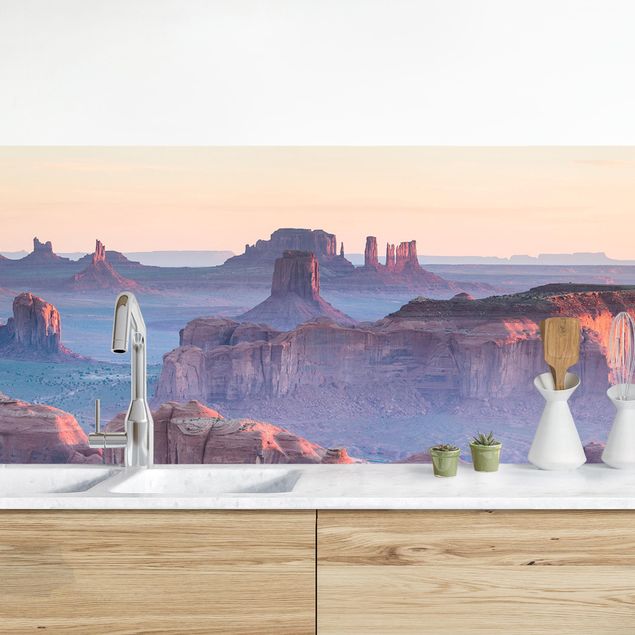 Kitchen splashback landscape Sunrise In Arizona