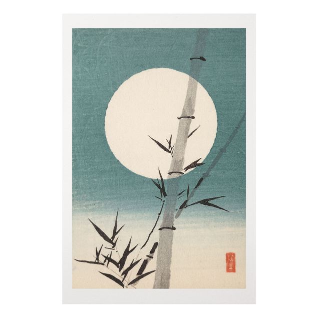 Print on forex - Japanese Drawing Bamboo And Moon