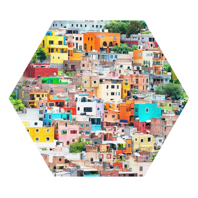 Forex hexagon - Coloured Houses Front Guanajuato