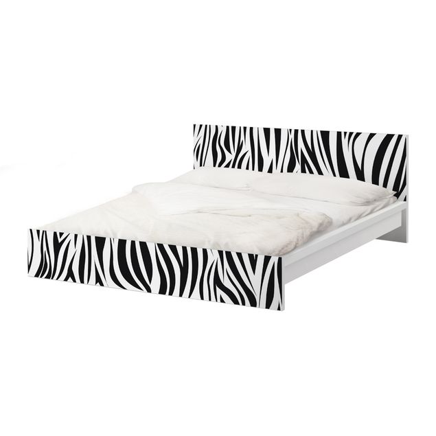 Adhesive film for furniture IKEA - Malm bed 140x200cm - Zebra Pattern