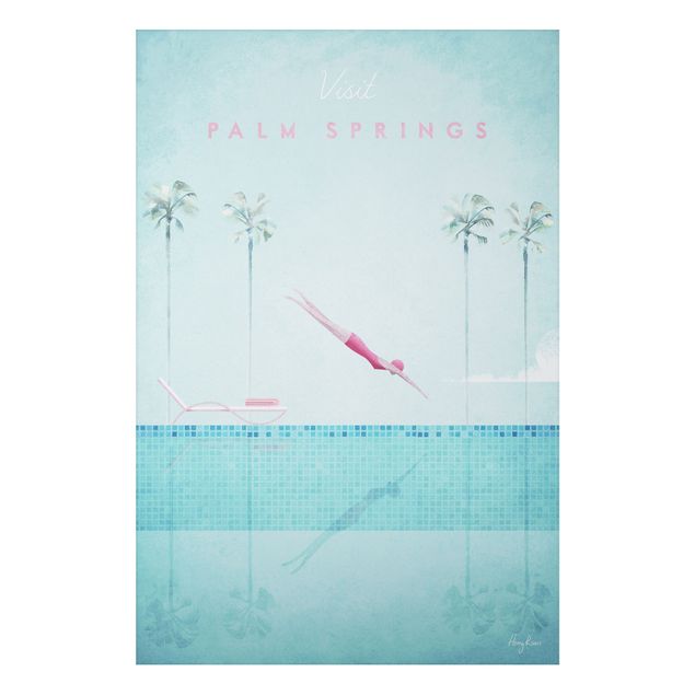Print on aluminium - Travel Poster - Palm Springs