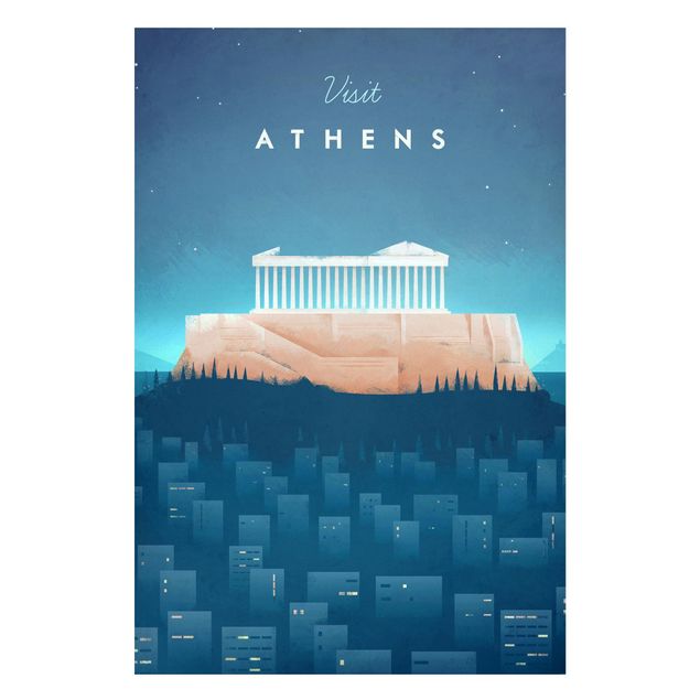 Magnetic memo board - Travel Poster - Athens