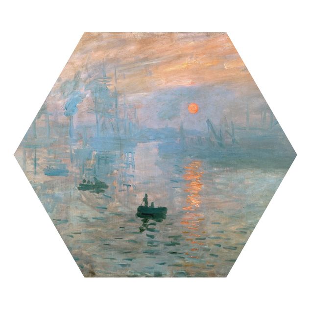 Alu-Dibond hexagon - Claude Monet - Impression (Sunrise)