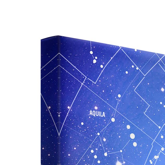 Print on canvas 3 parts - Stelar Constellation Star Chart